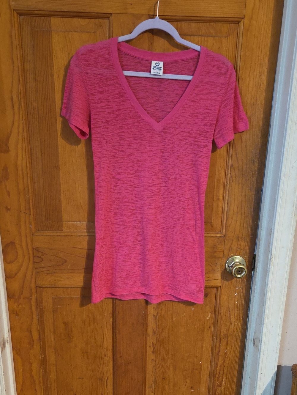 Victoria's Secret Pink V-Neck Short Sleeve Tee
